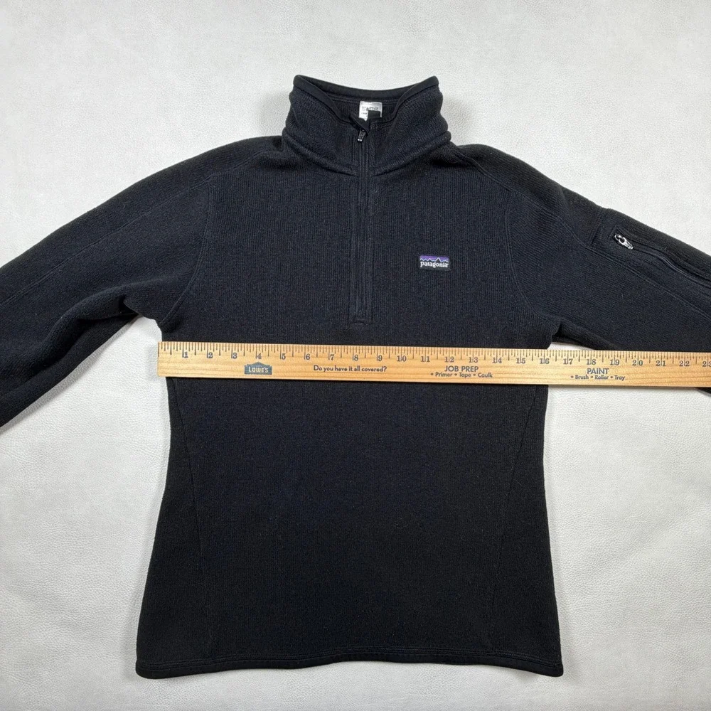Patagonia Better Sweater‎ 1/4 Zip Fleece Pullover Black Womens Small 25527